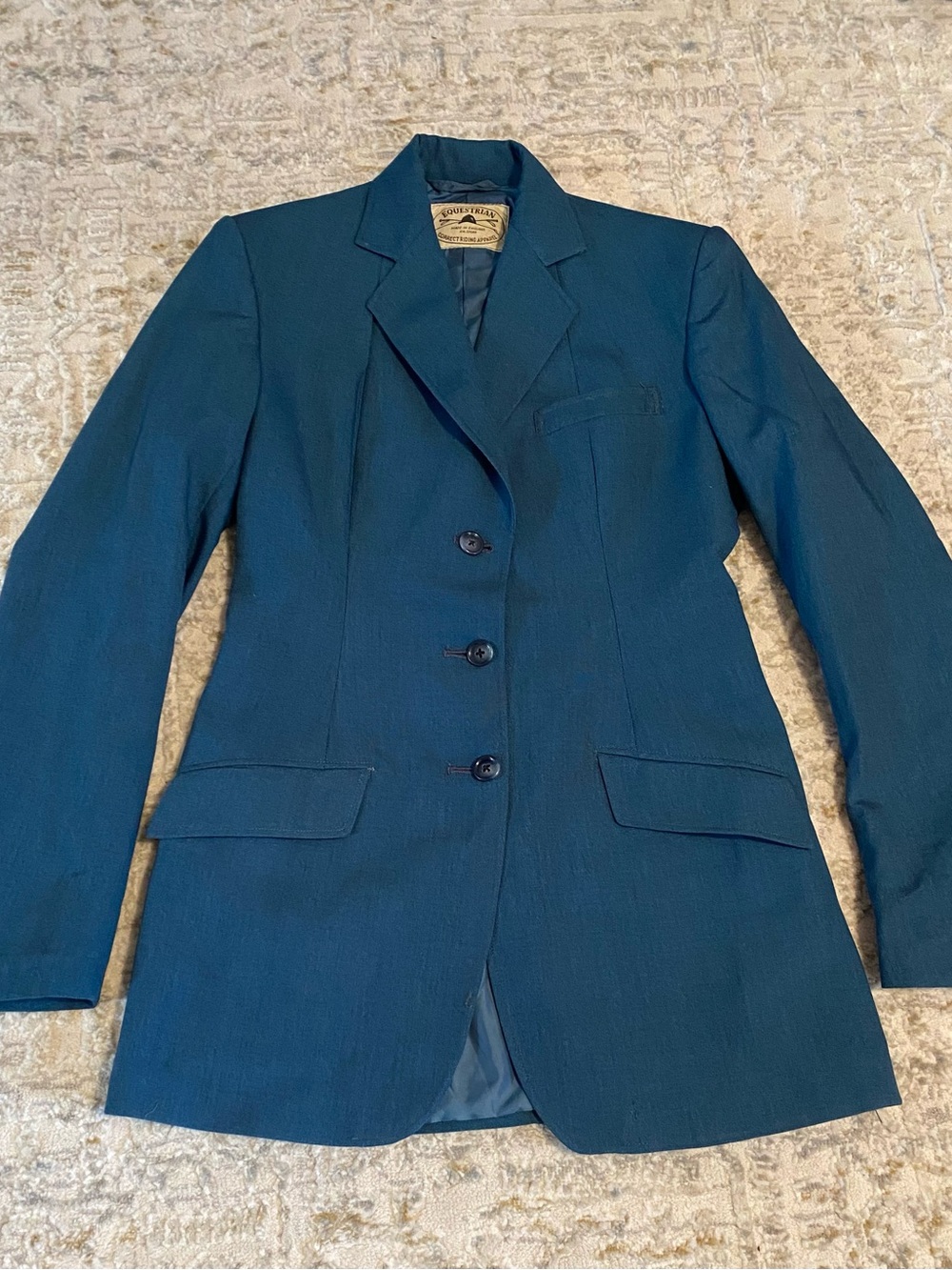 Vintage Women's Equestrian Hunt Jacket Teal Size XS